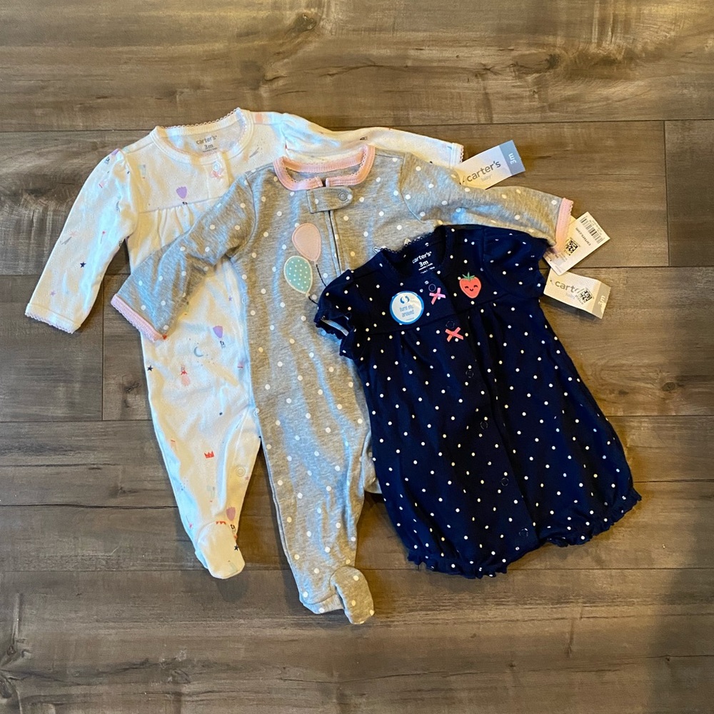 3 piece 3 month baby girls Carter